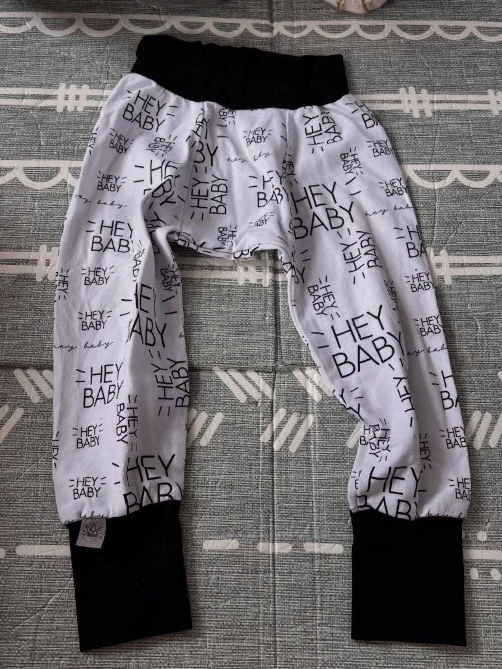Hey Baby White Logo Pants